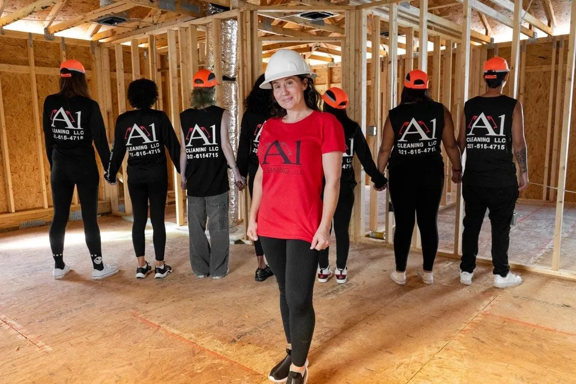 The A1 Cleaning crew on a DeLand job site